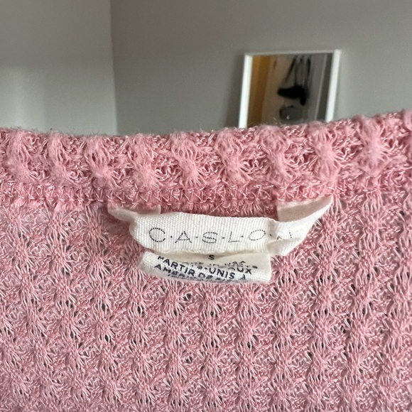 Pink waffle knit long sleeve - Picture 3 of 4